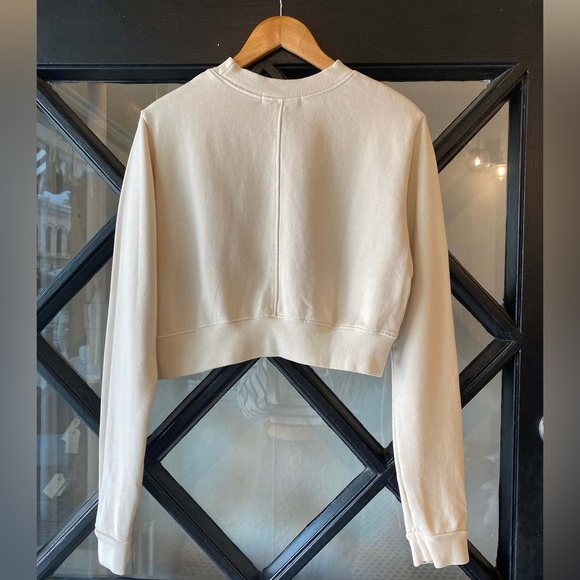 Perfectwhitetee Mandy Cropped Crewneck Sweatshirt - Sugar - Picture 4 of 5